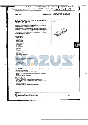 KA2153 datasheet - LINEAR INTEGRATED CIRCUIT