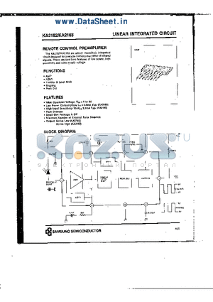 KA2183 datasheet - LINEAR INTEGRATED CIRCUIT