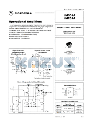LM301AN datasheet - Operational Amplifiers