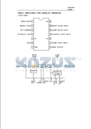 M51392P datasheet - VIDEO AMPLIFIER FOR DISPLAY/MONITOR