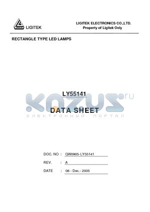 LY55141 datasheet - RECTANGLE TYPE LED LAMPS