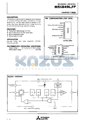 M51849FP datasheet - COUNTER TIMER