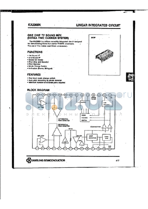 KA2268N datasheet - LINEAR INTEGRATED CIRCUIT