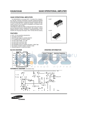 KA248D datasheet - QUAD OPERATIONAL AMPLIFIER