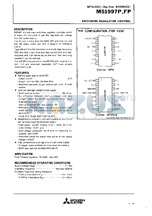 M51997 datasheet - SWITCHING REGULATOR CONTROL