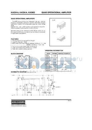 KA2902 datasheet - QUAD OPERATIONAL AMPLIFIER