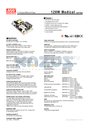 MPD-120A datasheet - 1~4 Output Medical Type
