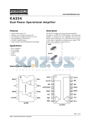 KA334_01 datasheet - Dual Power Operational Amplifier