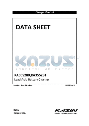 KA35S280 datasheet - Lead-Acid Battery Charger