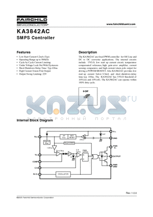 KA3842AC datasheet - SMPS Controller