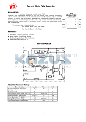 KA3843AM datasheet - Current���� Mode��PWM��Cont roller