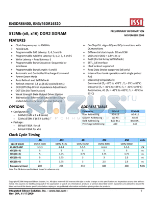 IS43DR86400 datasheet - 512Mb (x8, x16) DDR2 SDRAM