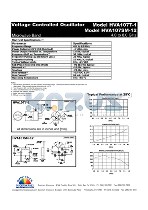 HVA107T-1 datasheet - Voltage Controlled Oscillator