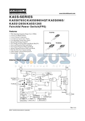 KA5S0765C datasheet - Fairchild Power Switch(FPS)