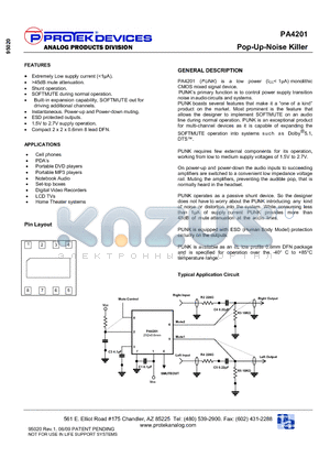 PA4201_09 datasheet - Pop-Up-Noise Killer