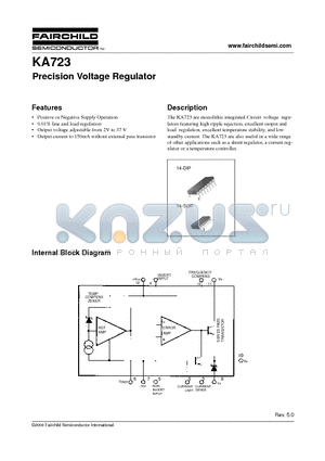KA723 datasheet - Precision Voltage Regulator