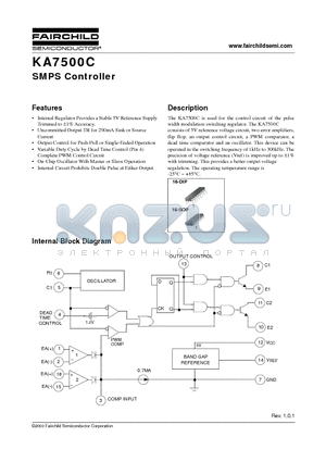 KA7500CD datasheet - SMPS Controller