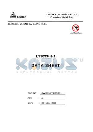 LY9033-TR1 datasheet - SURFACE MOUNT TAPE AND REEL