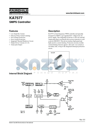 KA7577D datasheet - SMPS Controller