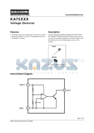 KA75XXX datasheet - Voltage Detector