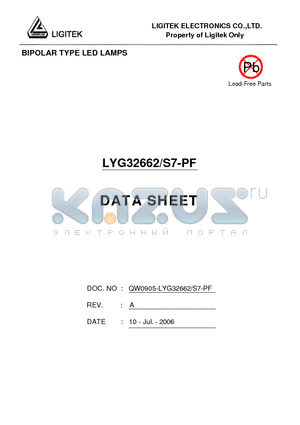LYG32662-S7-PF datasheet - BIPOLAR TYPE LED LAMPS