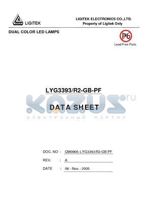 LYG3393-R2-GB-PF datasheet - DUAL COLOR LED LAMPS