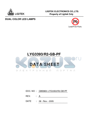 LYG3393/R2-GB-PF datasheet - DUAL COLOR LED LAMPS