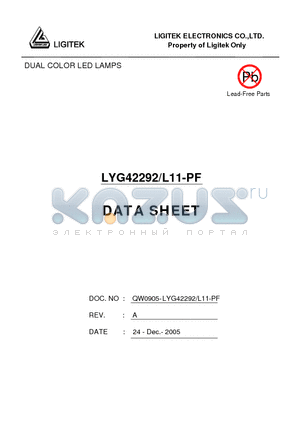 LYG42292-L11-PF datasheet - DUAL COLOR LED LAMPS