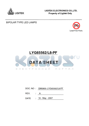 LYG65562-L8-PF datasheet - BIPOLAR TYPE LED LAMPS