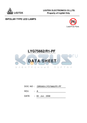 LYG75662-R1-PF datasheet - BIPOLAR TYPE LED LAMPS