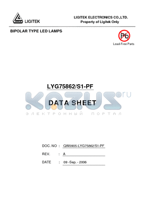 LYG75862/S1-PF datasheet - BIPOLAR TYPE LED LAMPS