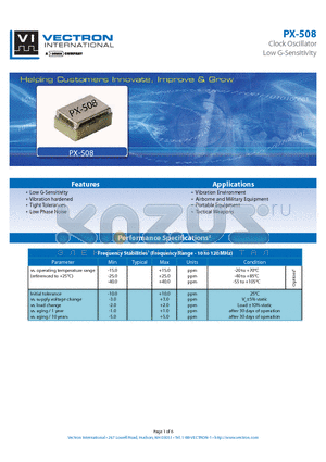 PX-508_11 datasheet - Clock Oscillator