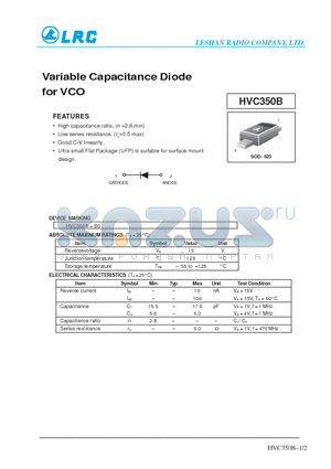 HVC350B datasheet - Variable Capacitance Diode for VCO