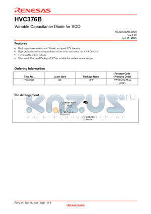 HVC376B_05 datasheet - Variable Capacitance Diode for VCO