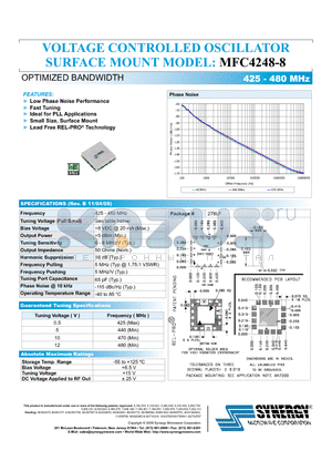 MFC4248-8 datasheet - VOLTAGE CONTROLLED OSCILLATOR