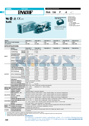 PAA150F datasheet - Unit type