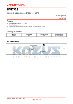 HVD362_06 datasheet - Variable Capacitance Diode for VCO