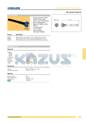 PX0409 datasheet - Buccaneer Antenna