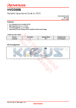 HVD369B_06 datasheet - Variable Capacitance Diode for VCO