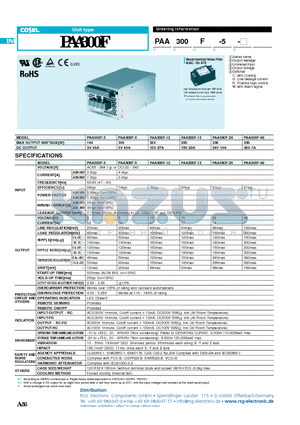 PAA300F-5-W datasheet - Unit type