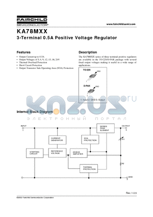 KA78M12R datasheet - 3-Terminal 0.5A Positive Voltage Regulator