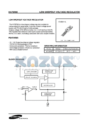 KA78R08 datasheet - LOW DROPOUT VOLTAGE REGULATOR