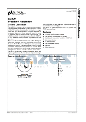 LM329_08 datasheet - Precision Reference