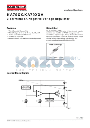 KA7912A_12 datasheet - 3-Terminal 1A Negative Voltage Regulator