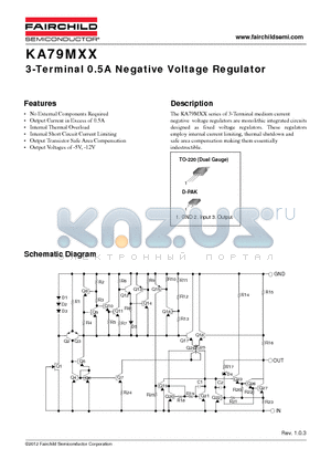 KA79M12RTF datasheet - 3-Terminal 0.5A Negative Voltage Regulator