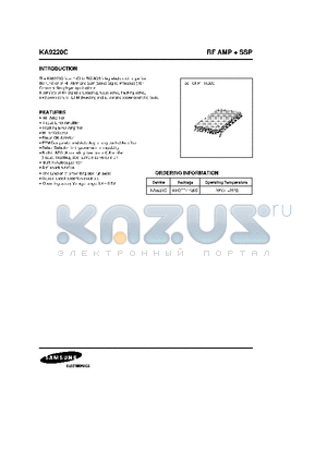 KA9220C datasheet - RF AMP  SSP