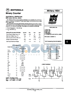 MPG1654 datasheet - Binary Counter