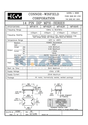 MPH61R datasheet - 14 PIN DIP MPH-SERIES