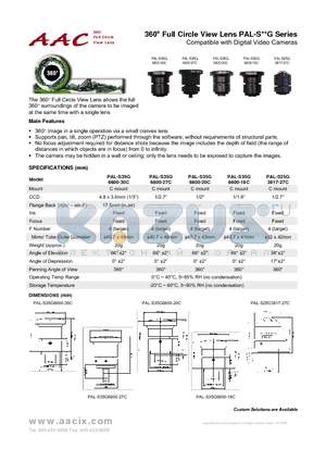 PAL-S35G6600-18C datasheet - Compatible with Digital Video Cameras