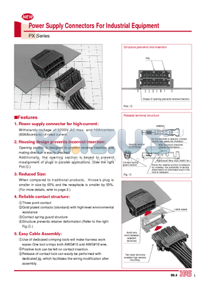 PX50-AD4S datasheet - Power Supply Connectors For Industrial Equipment